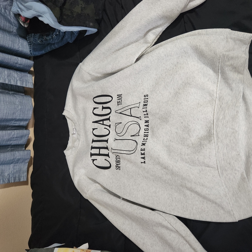 Chicago Sports Team USA Gray Sweater